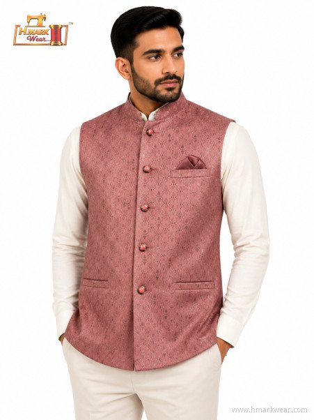 HMARK WEAR Dusty Rose Patterned Modi Coat