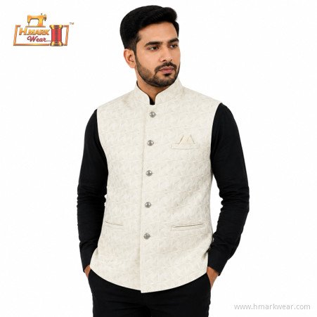HMARK WEAR Ivory Leaf Pattern Modi Coat
