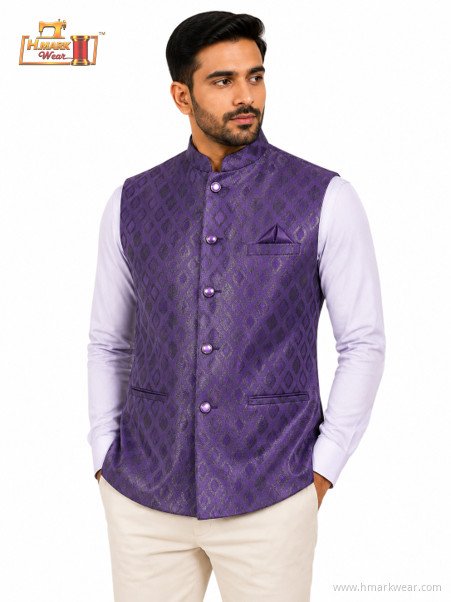 HMARK WEAR Royal Purple Diamond Modi Coat